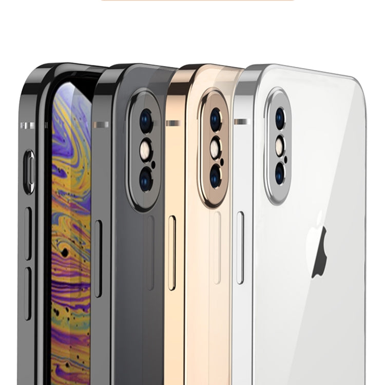 For iPhone X GKK Straight Edge Phantom TPU + Plating Protective Case