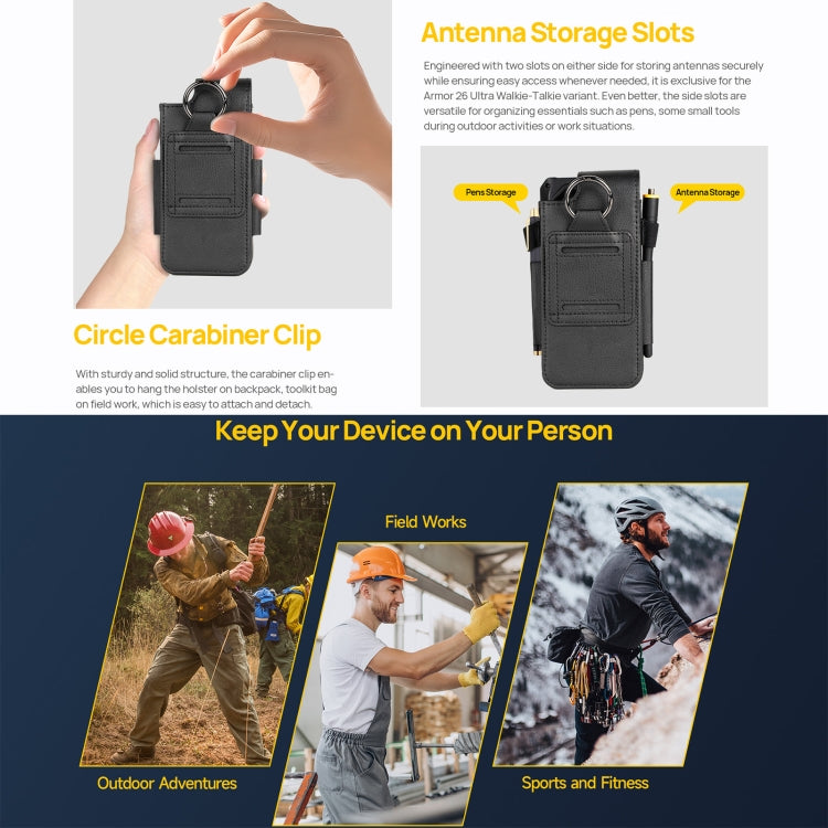 For Ulefone Armor 26 Ultra Ulefone Armor Holster Multi-Purpose Phone Pouch Waist Bag - Black