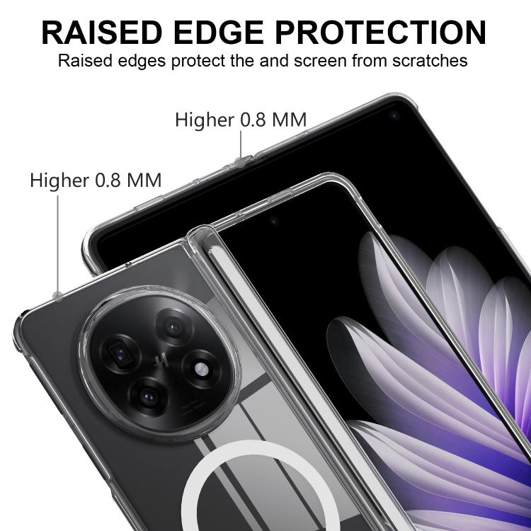 For OPPO Find N5 / OnePlus Open 2 Scratchproof PC Transparent MagSafe Phone Case