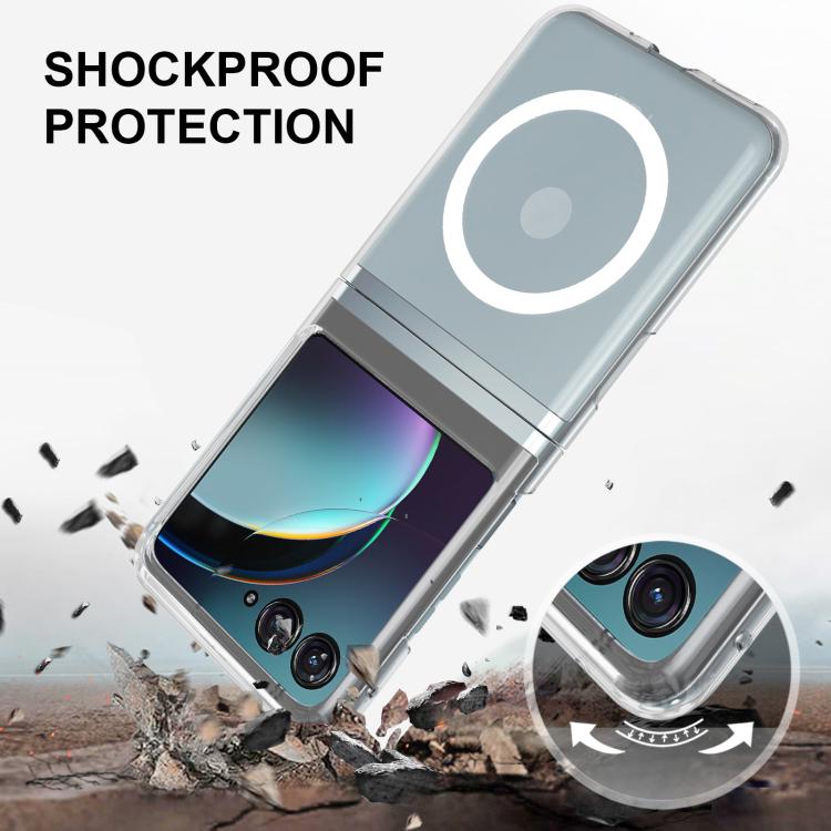 For Motorola Razr 40 Ultra Scratchproof PC Transparent MagSafe Phone Case