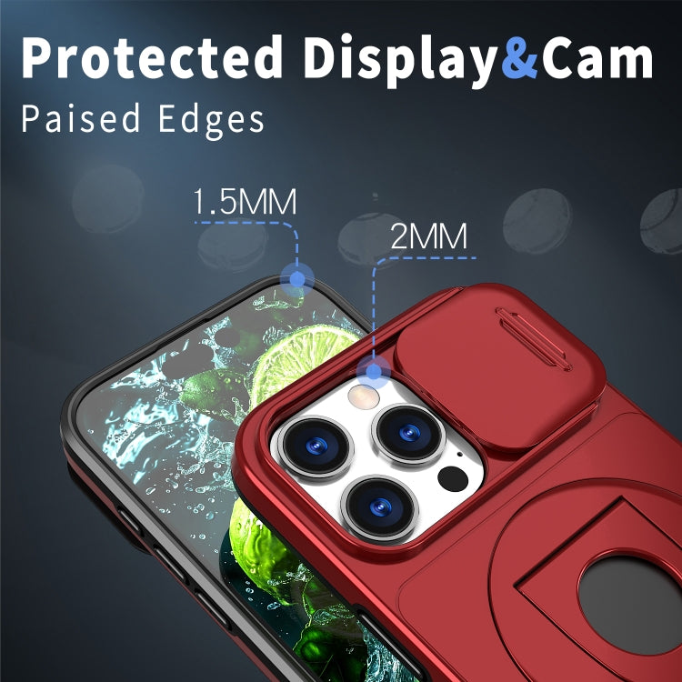 For iPhone 16 Pro Max Camshield MagSafe Ring Holder Armor Phone Case