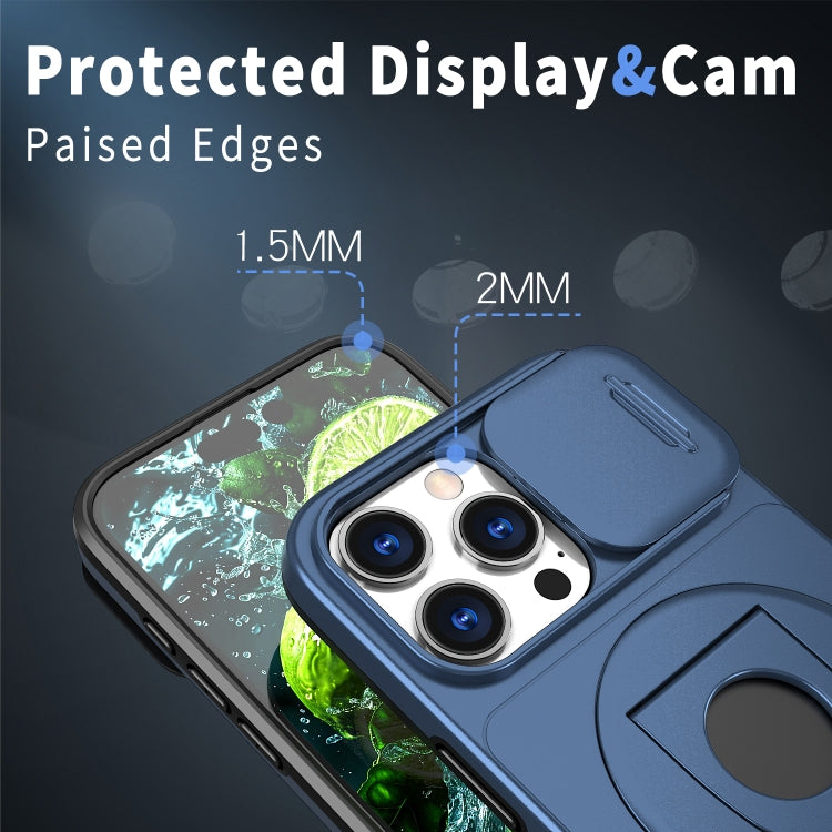 For iPhone 16 Pro Max Camshield MagSafe Ring Holder Armor Phone Case