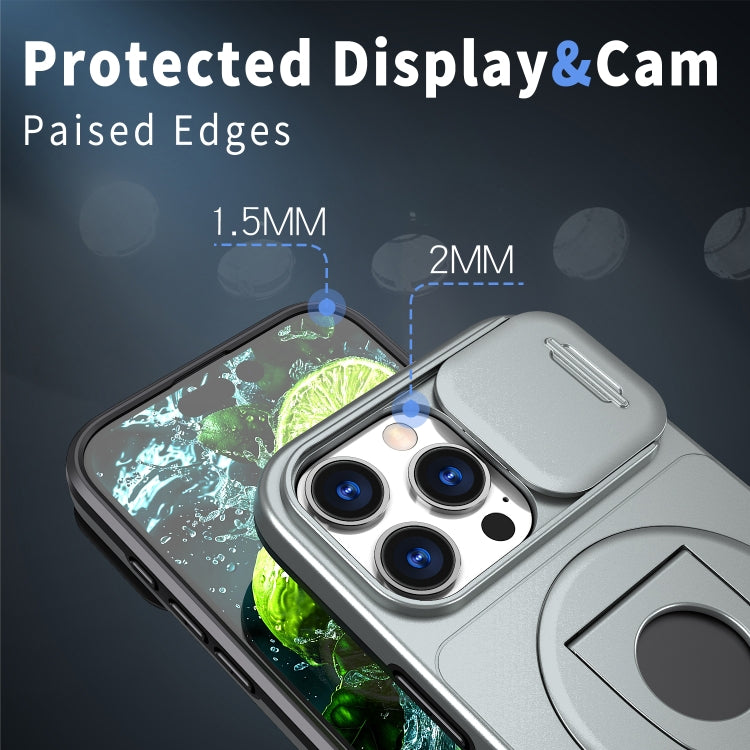 For iPhone 16 Pro Max Camshield MagSafe Ring Holder Armor Phone Case