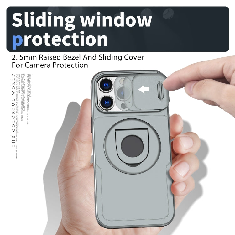 For iPhone 16 Pro Max Camshield MagSafe Ring Holder Armor Phone Case