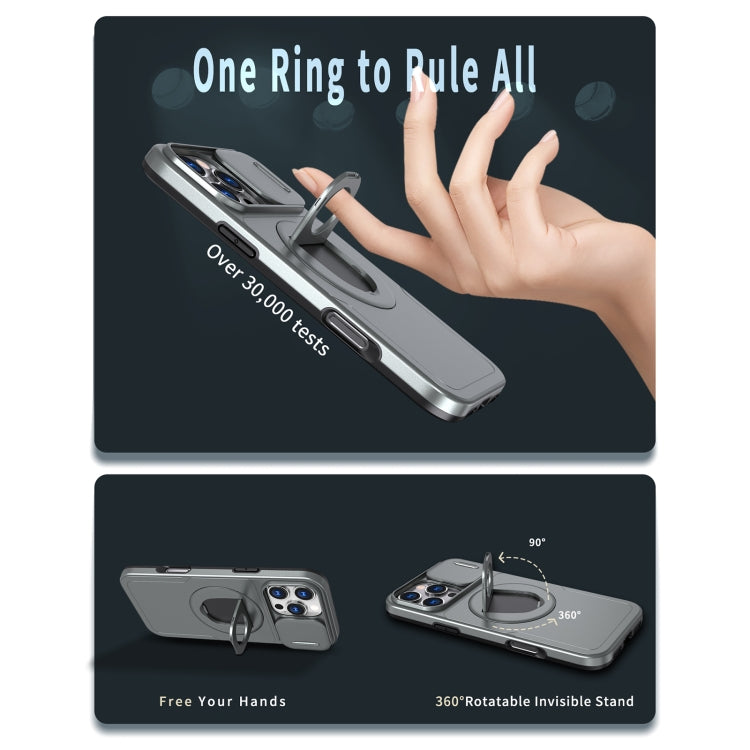 For iPhone 16 Pro Max Camshield MagSafe Ring Holder Armor Phone Case