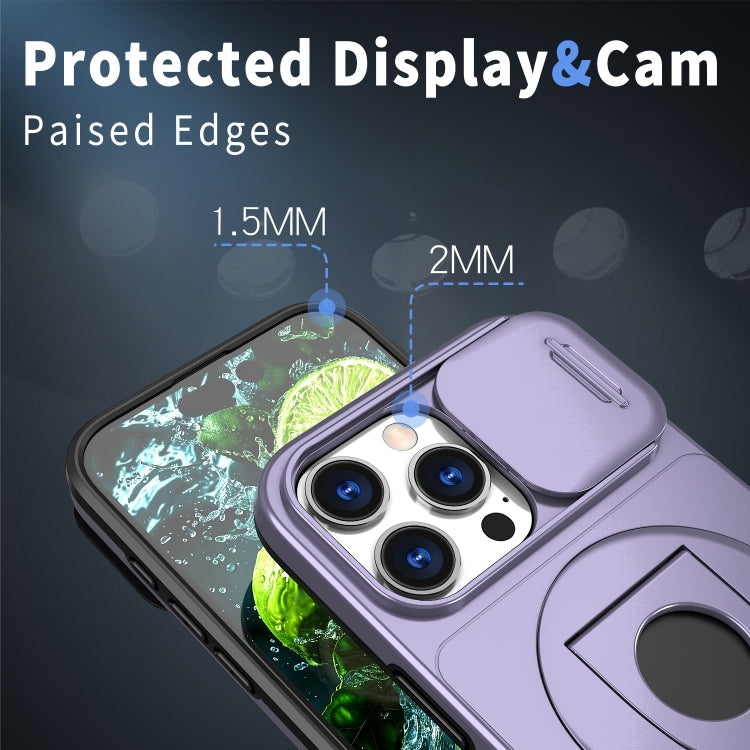 For iPhone 16 Pro Max Camshield MagSafe Ring Holder Armor Phone Case