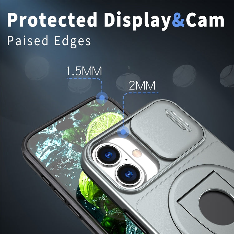 For iPhone 16 Plus Camshield MagSafe Ring Holder Armor Phone Case