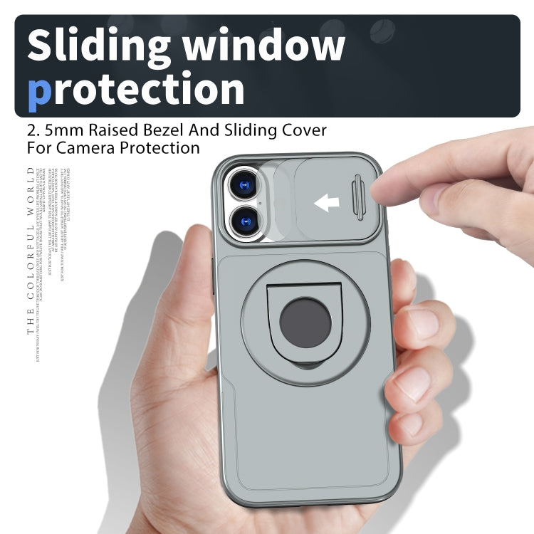 For iPhone 16 Plus Camshield MagSafe Ring Holder Armor Phone Case