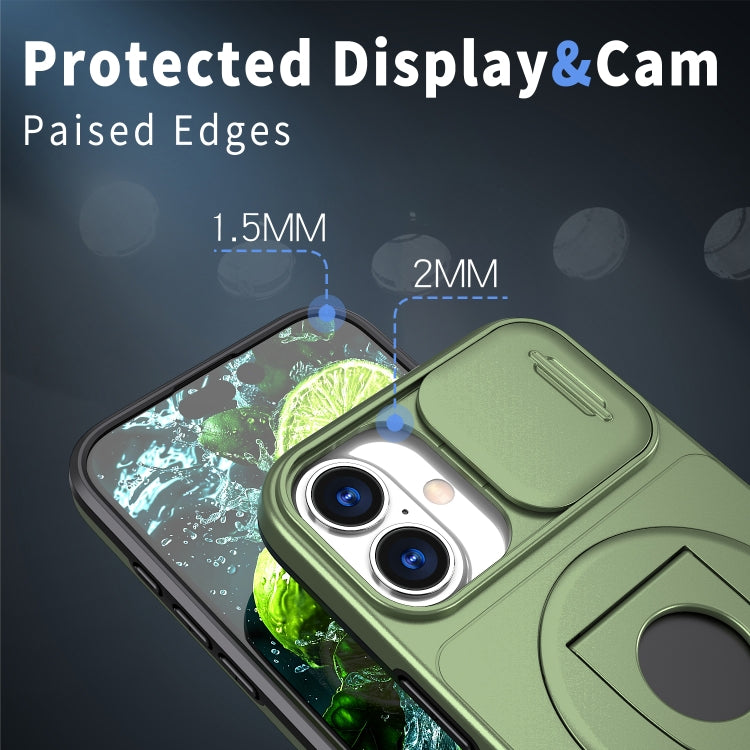 For iPhone 16 Plus Camshield MagSafe Ring Holder Armor Phone Case