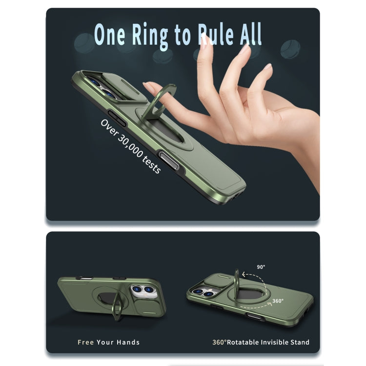 For iPhone 16 Plus Camshield MagSafe Ring Holder Armor Phone Case