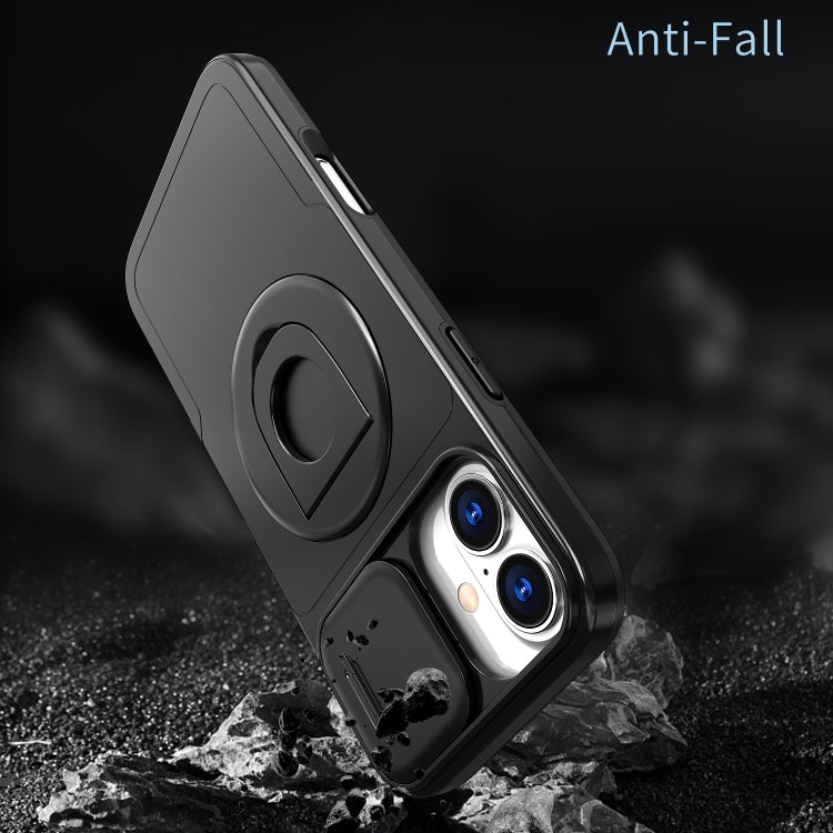 For iPhone 16 Camshield MagSafe Ring Holder Armor Phone Case
