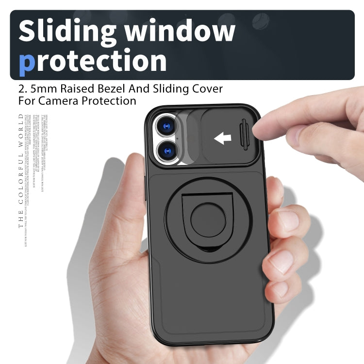 For iPhone 16 Camshield MagSafe Ring Holder Armor Phone Case