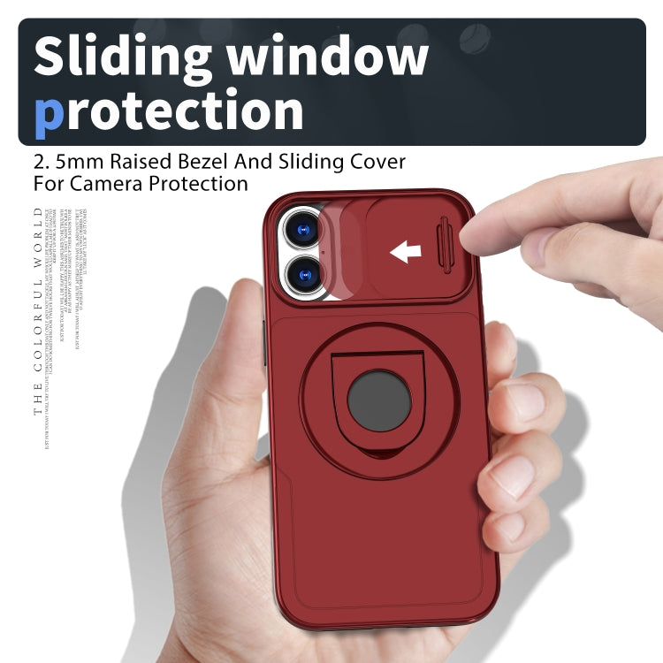 For iPhone 16 Camshield MagSafe Ring Holder Armor Phone Case
