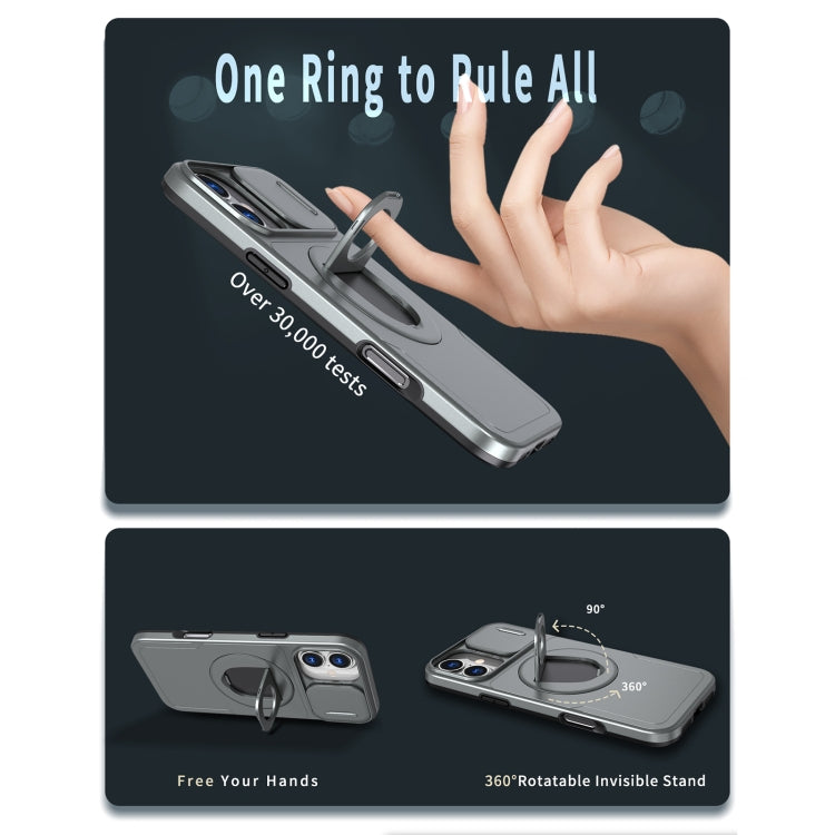 For iPhone 16 Camshield MagSafe Ring Holder Armor Phone Case