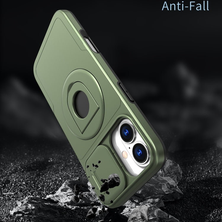For iPhone 16 Camshield MagSafe Ring Holder Armor Phone Case