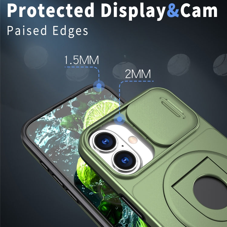 For iPhone 16 Camshield MagSafe Ring Holder Armor Phone Case