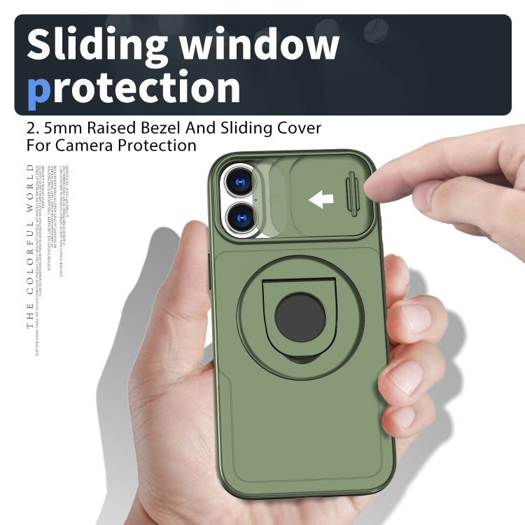 For iPhone 16 Camshield MagSafe Ring Holder Armor Phone Case