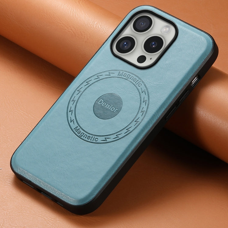For iPhone 16 Pro Max Denior Cowhide Texture Leather MagSafe Phone Case