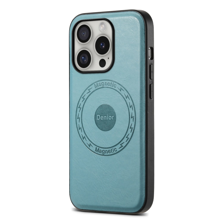 For iPhone 16 Pro Max Denior Cowhide Texture Leather MagSafe Phone Case