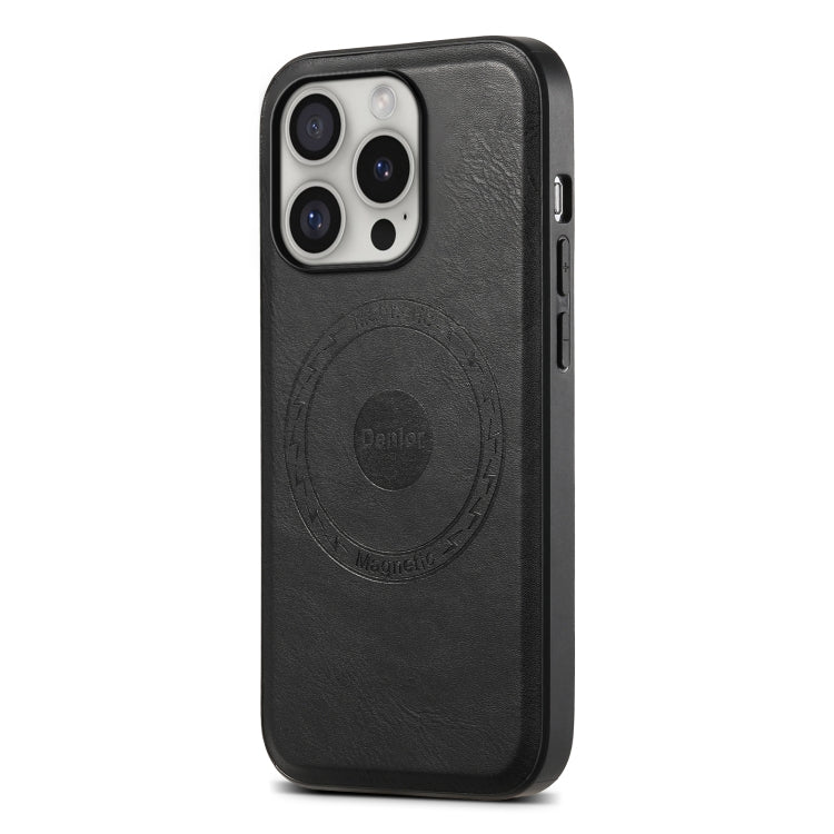 For iPhone 16 Pro Max Denior Cowhide Texture Leather MagSafe Phone Case