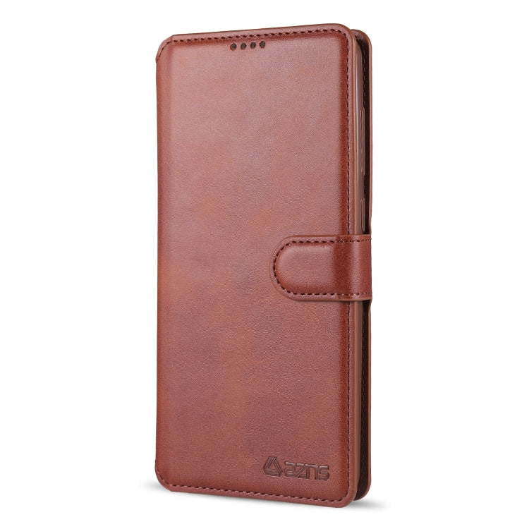 For Samsung Galaxy A21s AZNS Calf Texture Horizontal Flip Leather Case with Holder & Card Slots & Wallet & Photo Frame