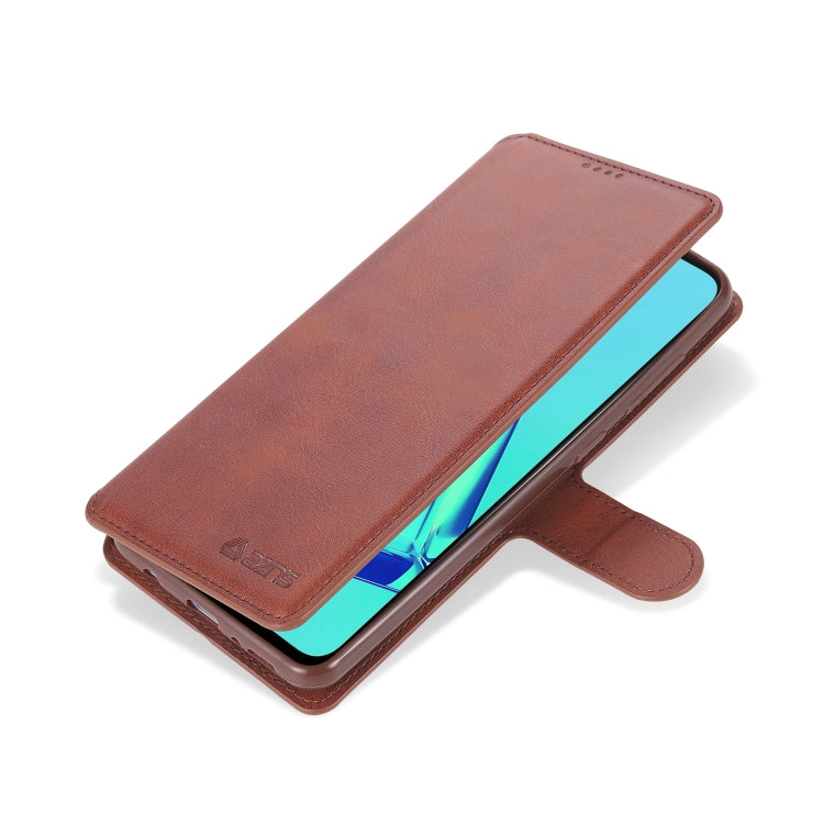 For Samsung Galaxy A21s AZNS Calf Texture Horizontal Flip Leather Case with Holder & Card Slots & Wallet & Photo Frame
