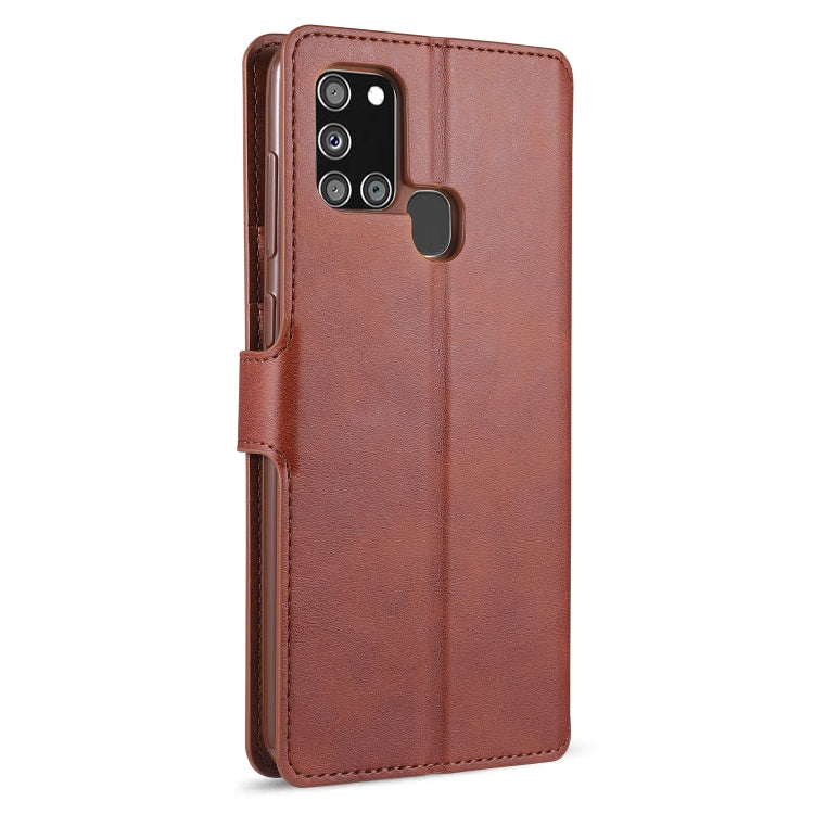 For Samsung Galaxy A21s AZNS Calf Texture Horizontal Flip Leather Case with Holder & Card Slots & Wallet & Photo Frame