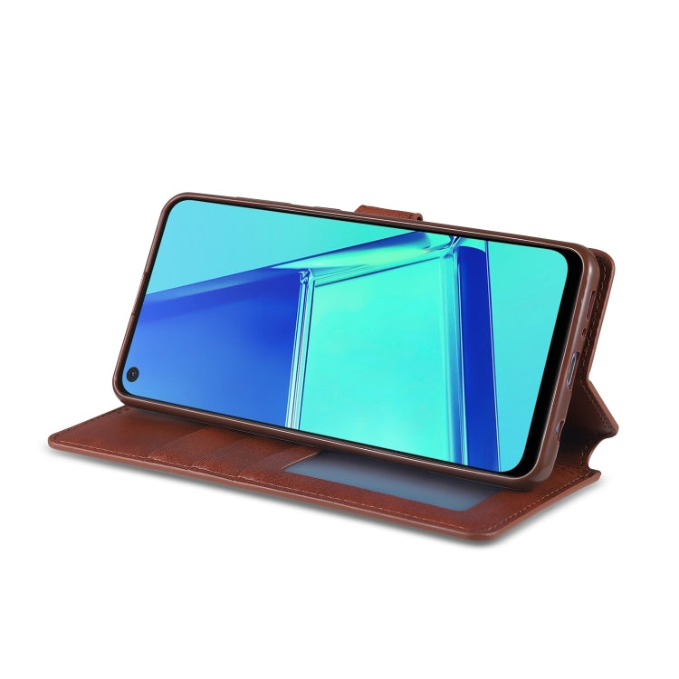 For Samsung Galaxy A21s AZNS Calf Texture Horizontal Flip Leather Case with Holder & Card Slots & Wallet & Photo Frame