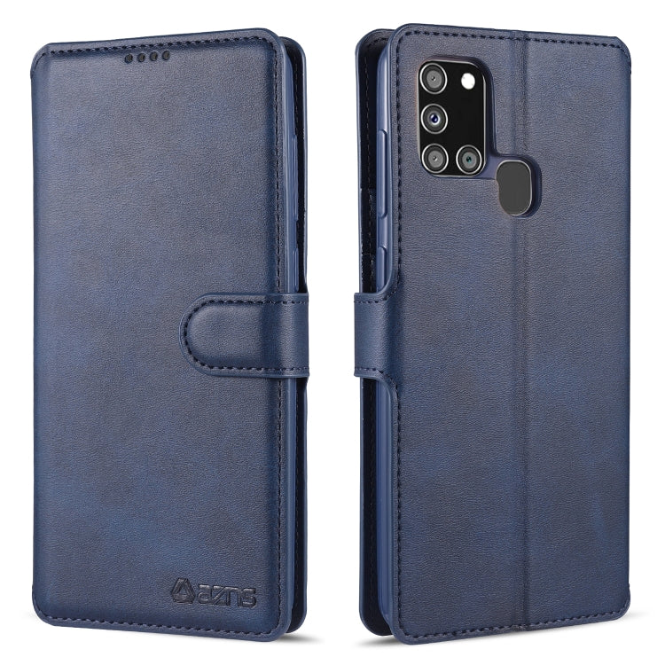 For Samsung Galaxy A21s AZNS Calf Texture Horizontal Flip Leather Case with Holder & Card Slots & Wallet & Photo Frame