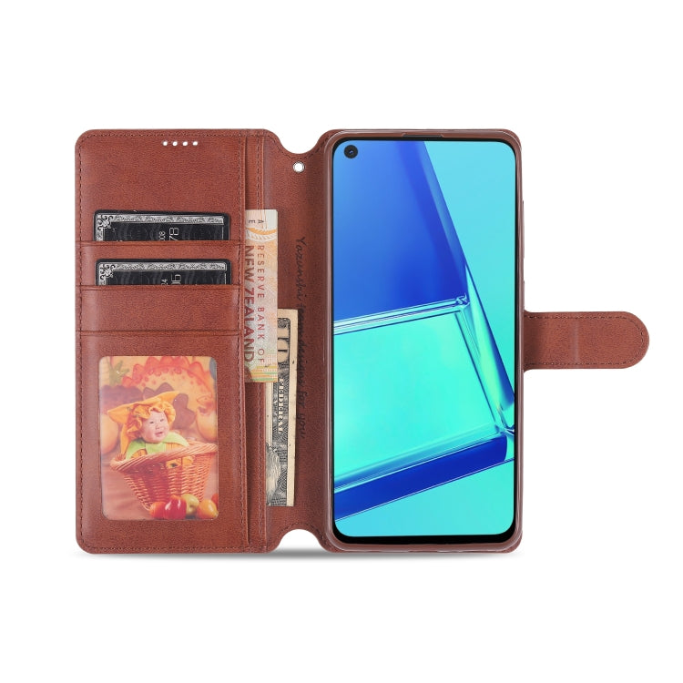 For Samsung Galaxy A21s AZNS Calf Texture Horizontal Flip Leather Case with Holder & Card Slots & Wallet & Photo Frame