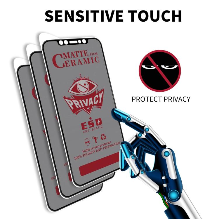 For iPhone 17 Full Coverage Frosted Privacy Ceramic Film