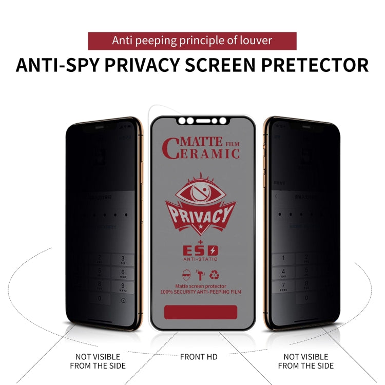 For iPhone 16 Plus 25pcs Full Coverage Frosted Privacy Ceramic Film