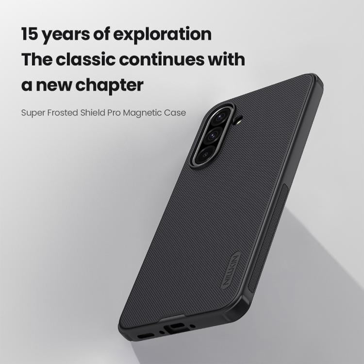For Samsung Galaxy A36 5G NILLKIN Frosted Shield Pro Magnetic Phone Case - Black