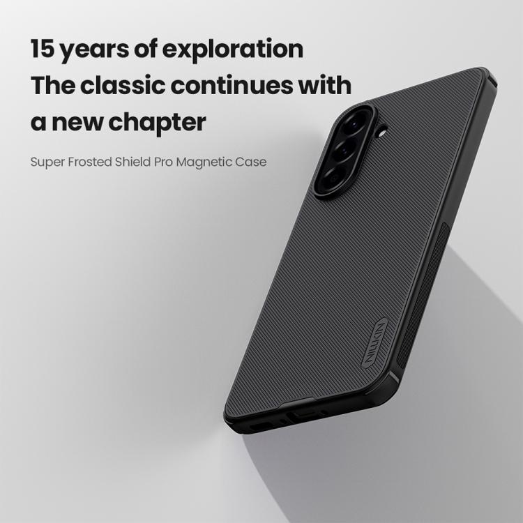 For Samsung Galaxy A56 5G NILLKIN Frosted Shield Pro Magnetic Phone Case - Black