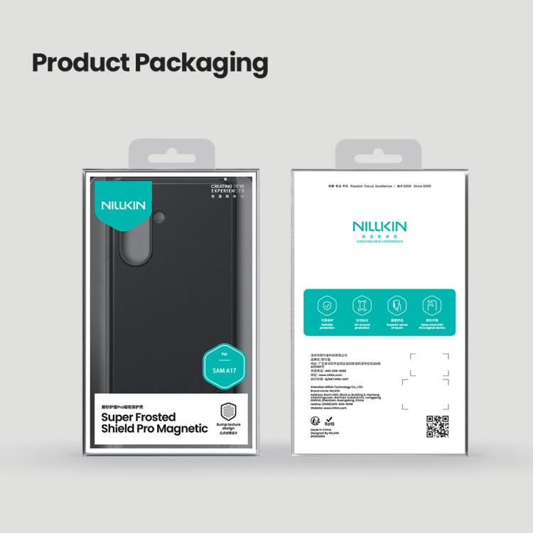 For Samsung Galaxy A17 5G NILLKIN Frosted Shield Pro Magnetic Phone Case - Black