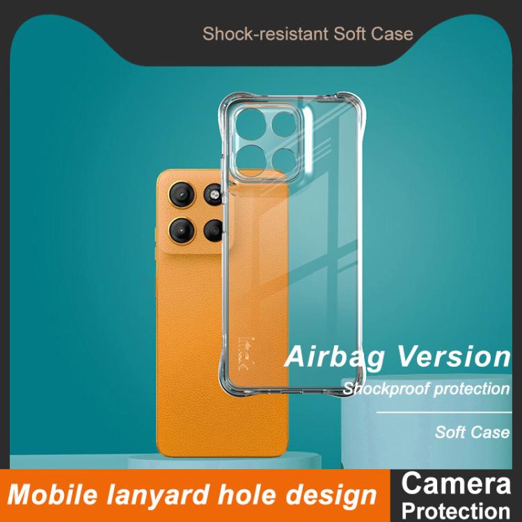 For Motorola Moto G15 4G imak Shockproof Airbag TPU Phone Case - Transparent