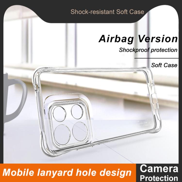 For Motorola Moto G15 4G imak Shockproof Airbag TPU Phone Case - Transparent
