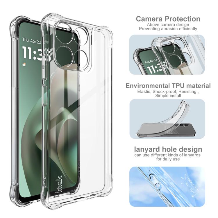 For Motorola Moto G100 5G / G100s 5G imak Shockproof Airbag TPU Phone Case - Transparent