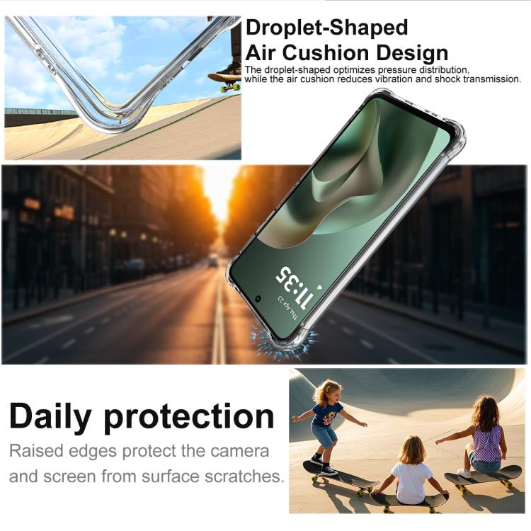 For Motorola Moto G57 Power/G67 Power imak Shockproof Airbag TPU Phone Case - Transparent