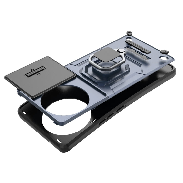 For vivo V30e 5G Global Sliding Camshield TPU + PC Shockproof Phone Case with Holder