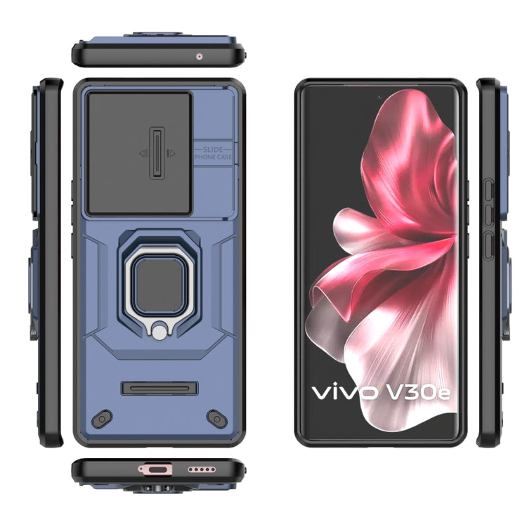For vivo V30e 5G Global Sliding Camshield TPU + PC Shockproof Phone Case with Holder