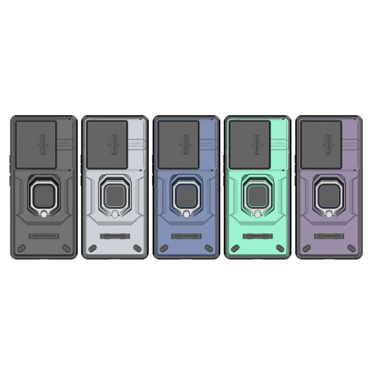 For vivo V30e 5G Global Sliding Camshield TPU + PC Shockproof Phone Case with Holder