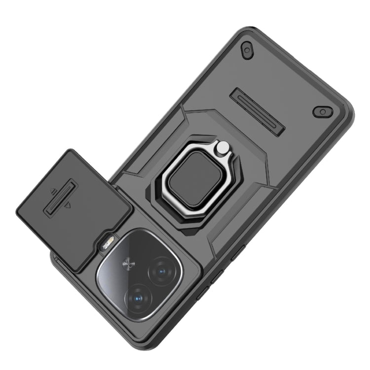 For vivo iQOO Z9 Turbo 5G Sliding Camshield TPU + PC Shockproof Phone Case with Holder