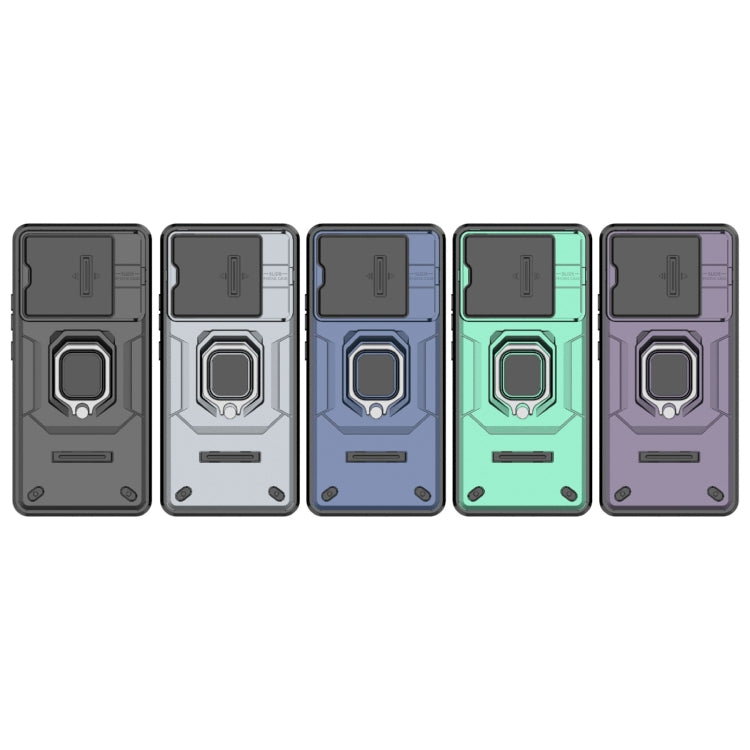 For vivo iQOO Z9 Turbo 5G Sliding Camshield TPU + PC Shockproof Phone Case with Holder
