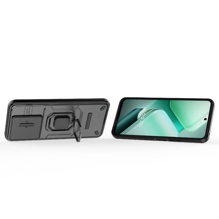 For vivo iQOO Z9X 5G Sliding Camshield TPU + PC Shockproof Phone Case with Holder