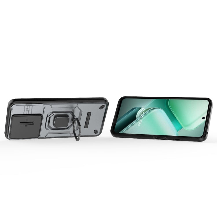 For vivo iQOO Z9X 5G Sliding Camshield TPU + PC Shockproof Phone Case with Holder