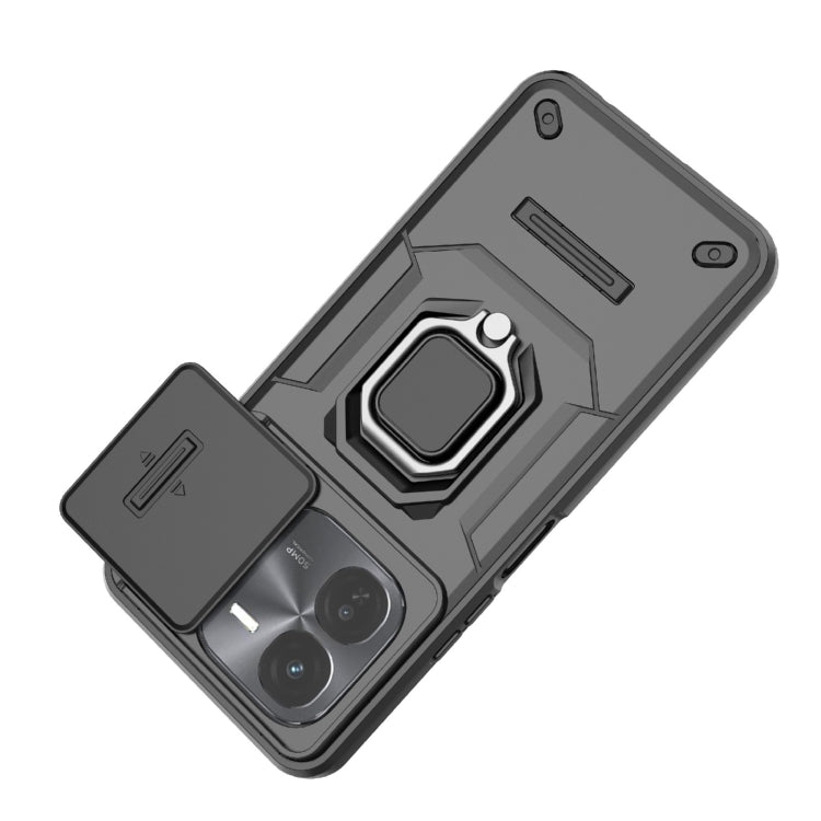 For vivo iQOO Z9X 5G Sliding Camshield TPU + PC Shockproof Phone Case with Holder