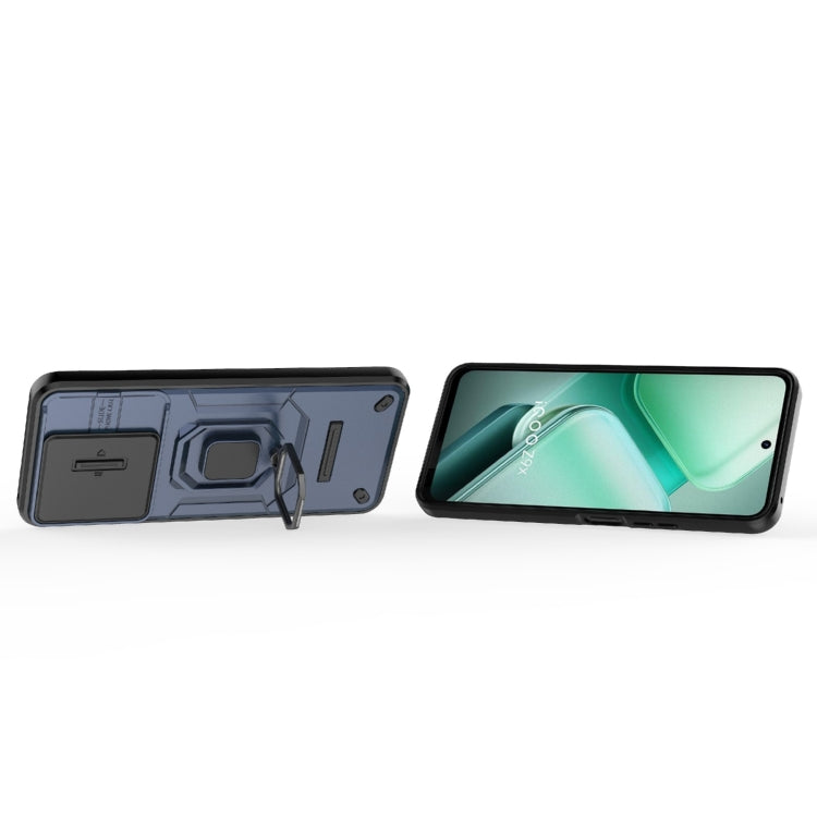 For vivo iQOO Z9X 5G Sliding Camshield TPU + PC Shockproof Phone Case with Holder