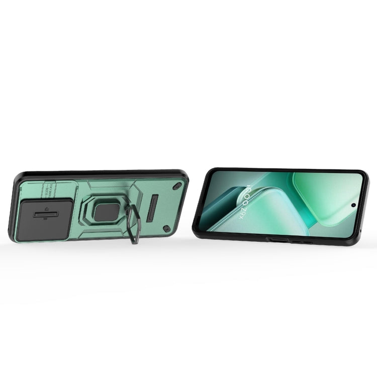 For vivo iQOO Z9X 5G Sliding Camshield TPU + PC Shockproof Phone Case with Holder