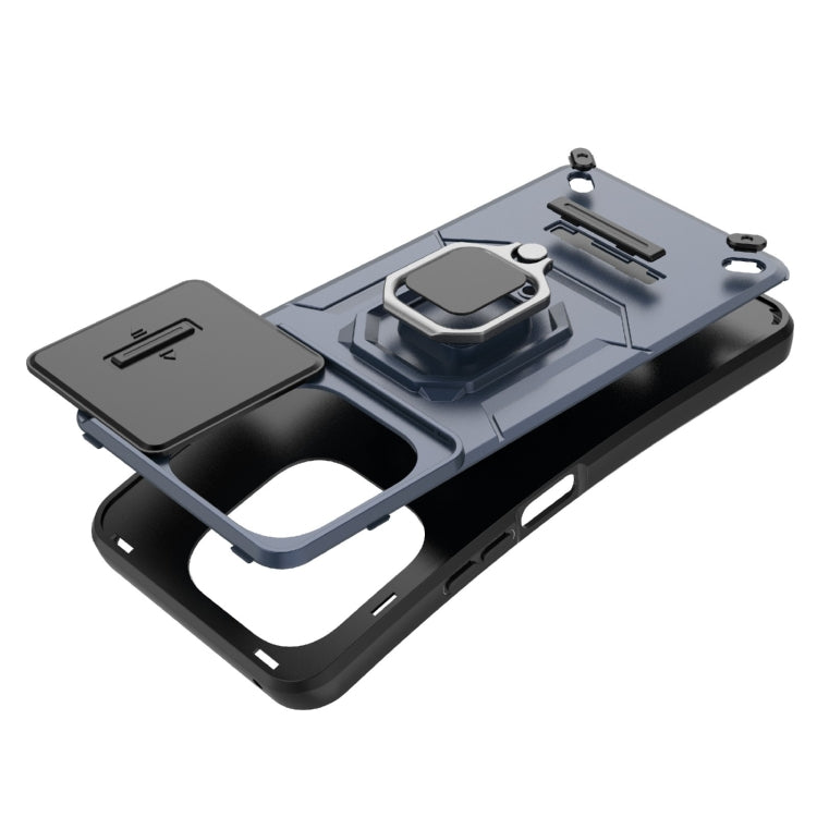 For vivo iQOO Z9X 5G Sliding Camshield TPU + PC Shockproof Phone Case with Holder